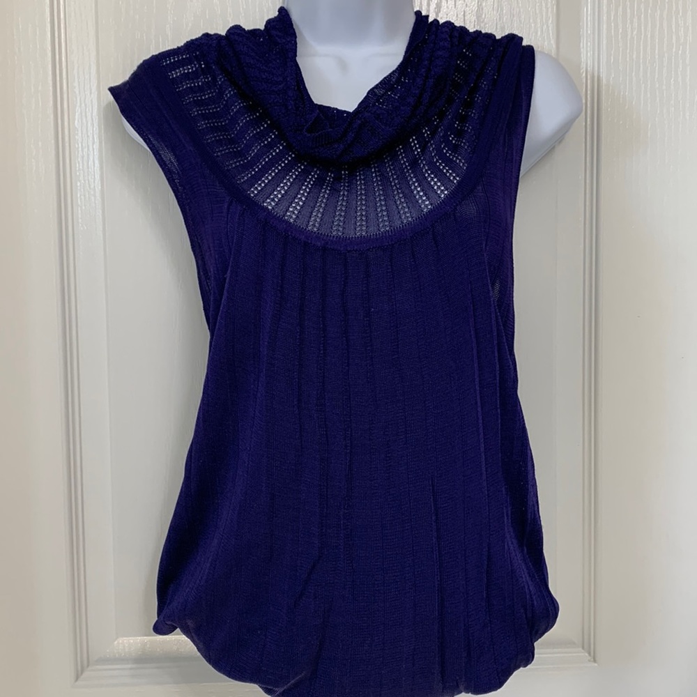 Purple cowl neck sleeveless blouse by The Limited. NWOT